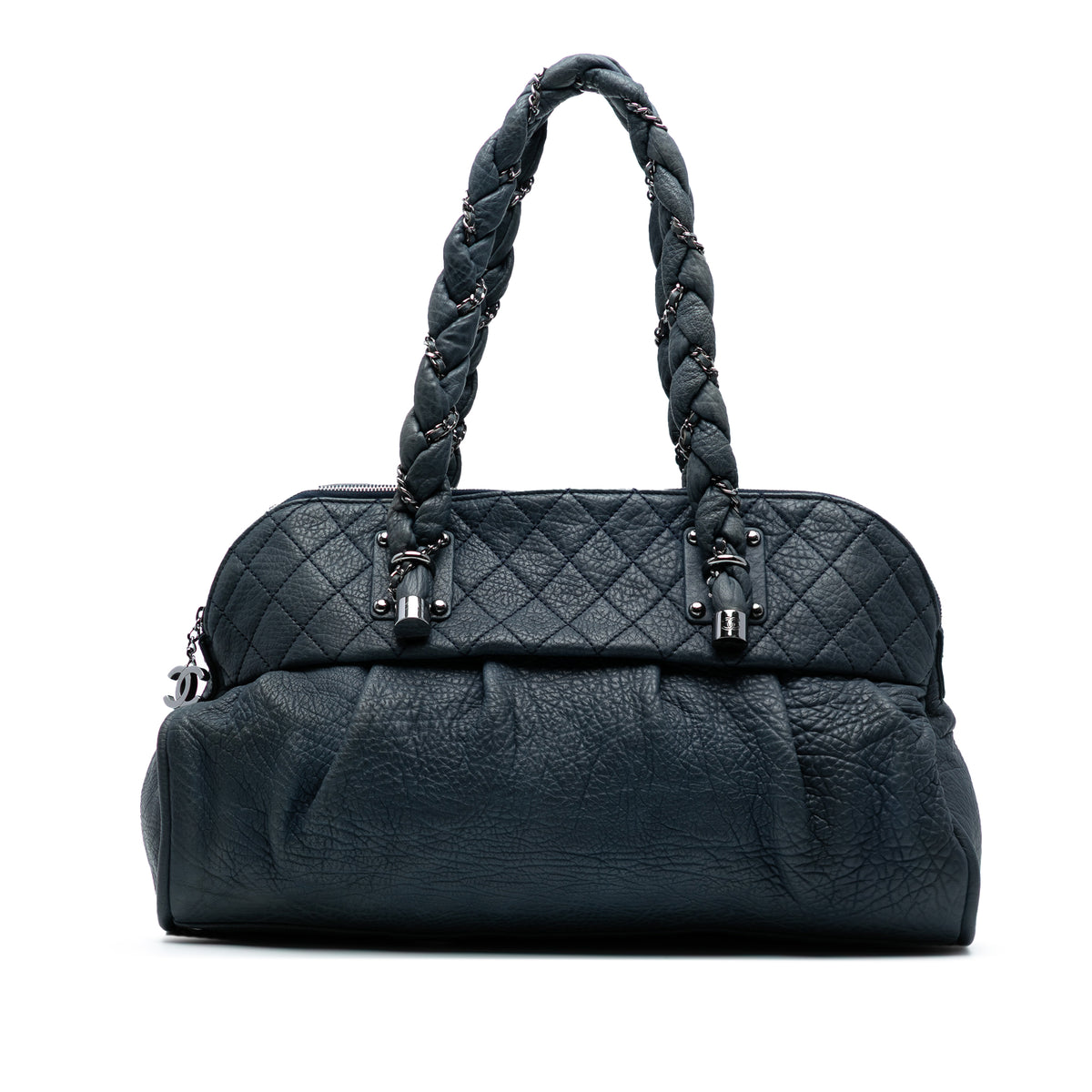 Calfskin Lady Braid Shoulder Bag