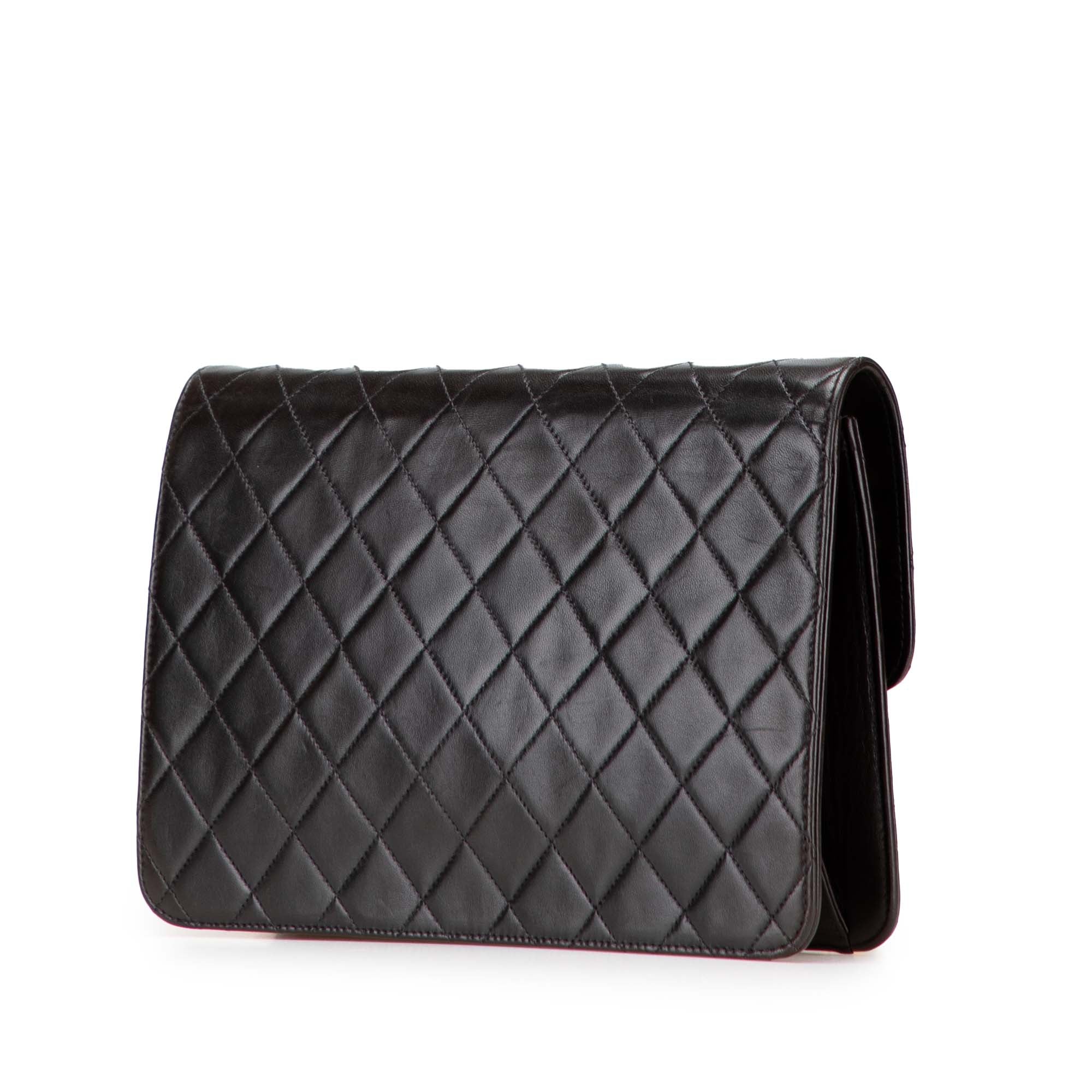 Medium CC Quilted Lambskin Half Single Flap