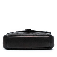 Medium Quilted Diamond Iridescent Calfskin Monogram Studded College Satchel