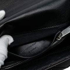 Medium Quilted Diamond Iridescent Calfskin Monogram Studded College Satchel