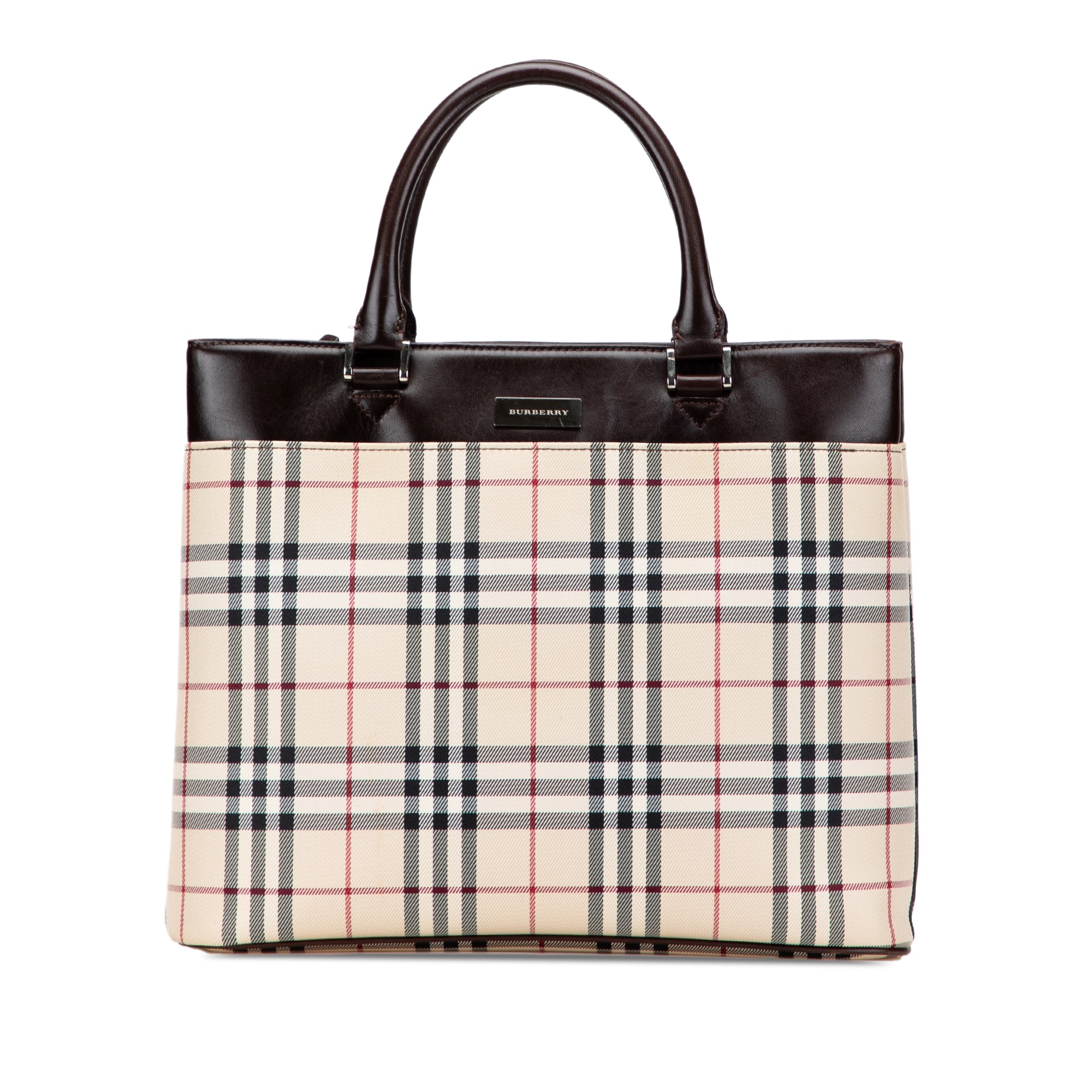 House Check Canvas Tote