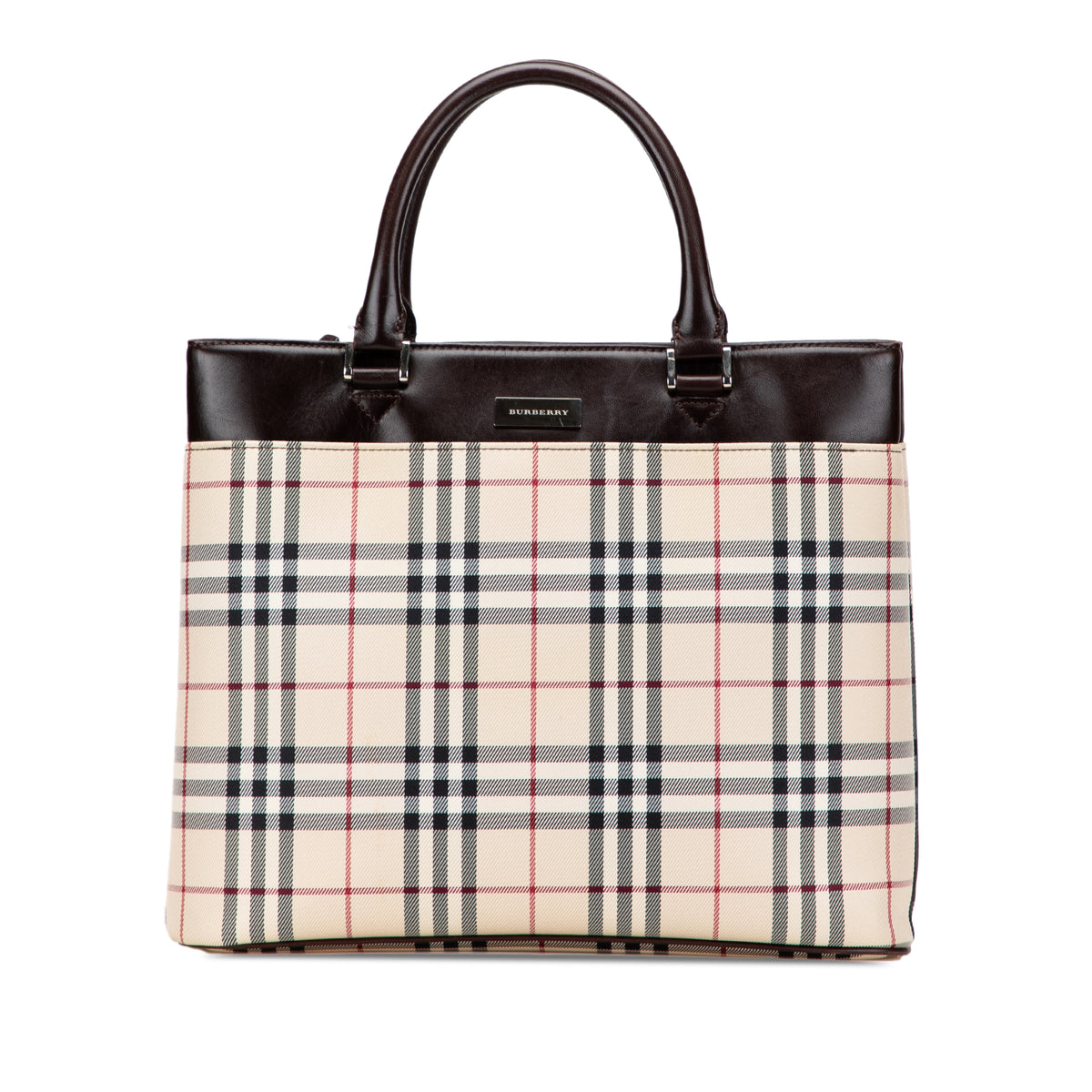 House Check Canvas Tote