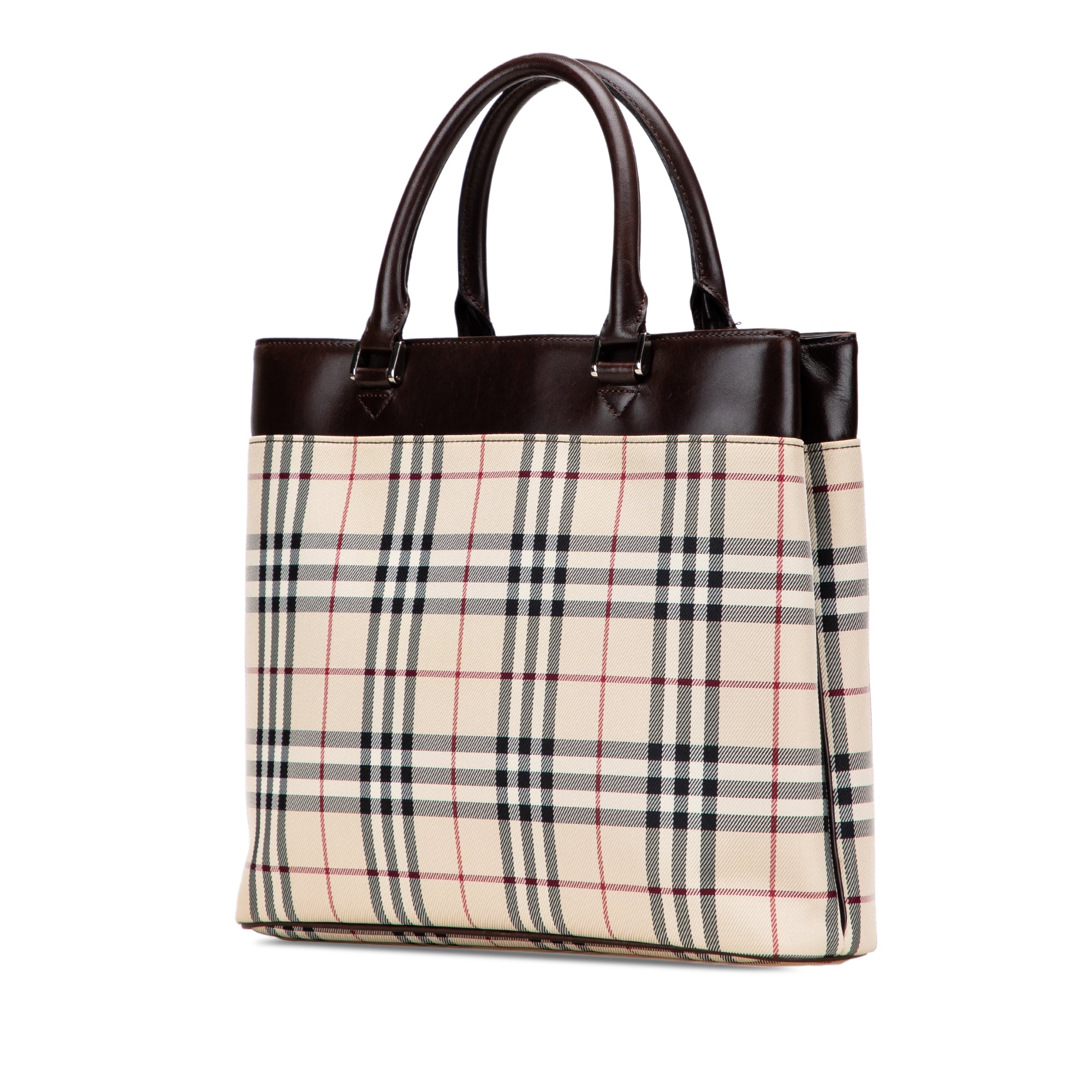 House Check Canvas Tote