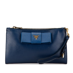 Saffiano Bow Clutch