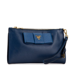 Saffiano Bow Clutch