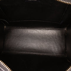 Nano Tricolor Grained Calfskin and Nubuck Luggage Tote