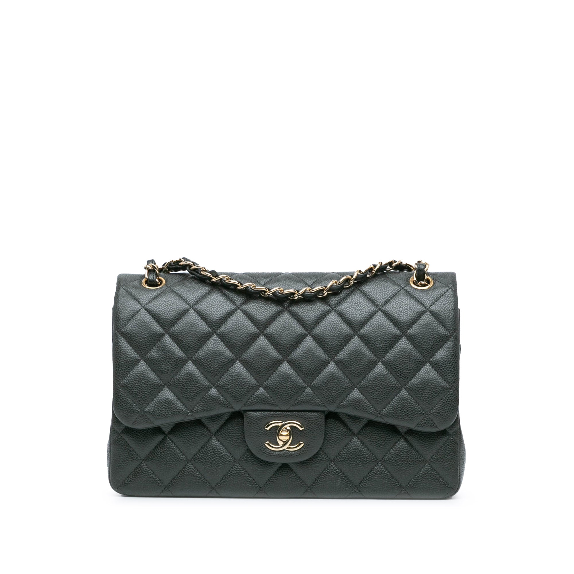 Jumbo Classic Caviar Double Flap