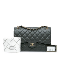 Jumbo Classic Caviar Double Flap