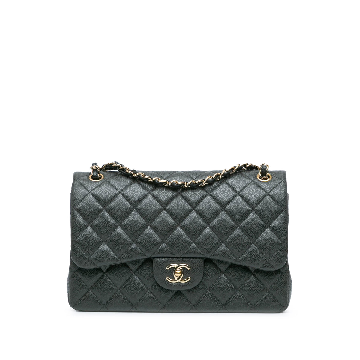 Jumbo Classic Caviar Double Flap