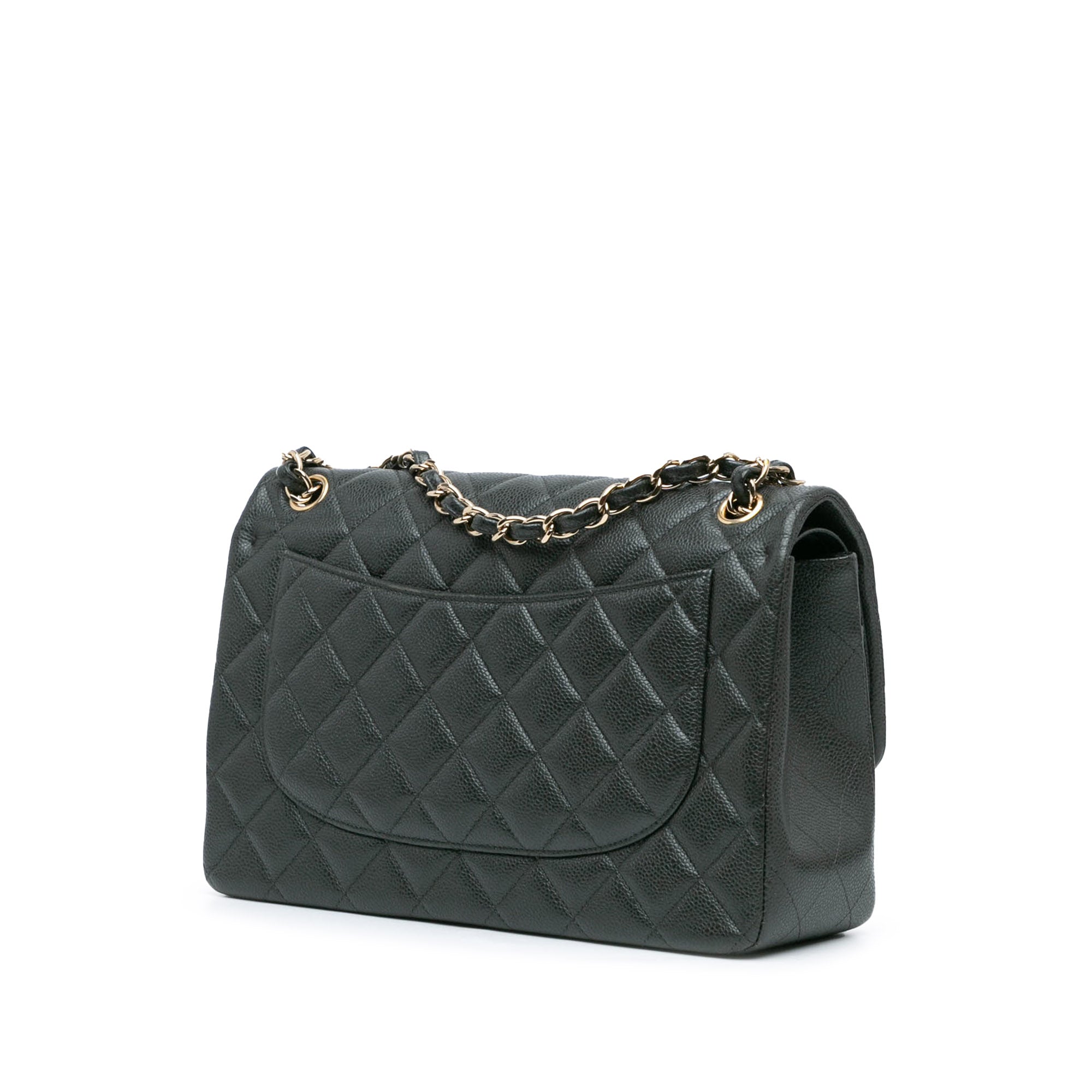 Jumbo Classic Caviar Double Flap