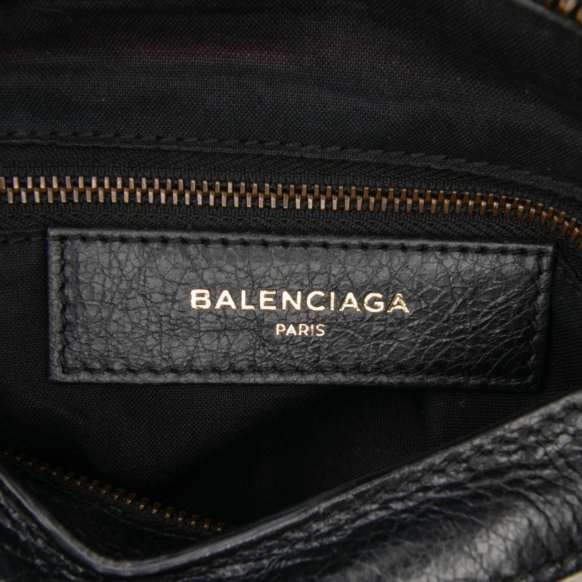Small Lambskin Motocross Striped Classic City Satchel
