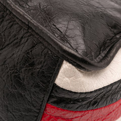 Small Lambskin Motocross Striped Classic City Satchel