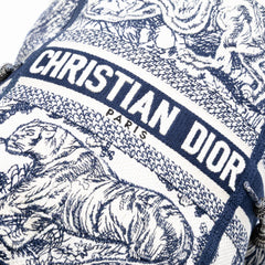 Canvas Embroidered Toile De Jouy D Bubble Bucket Bag