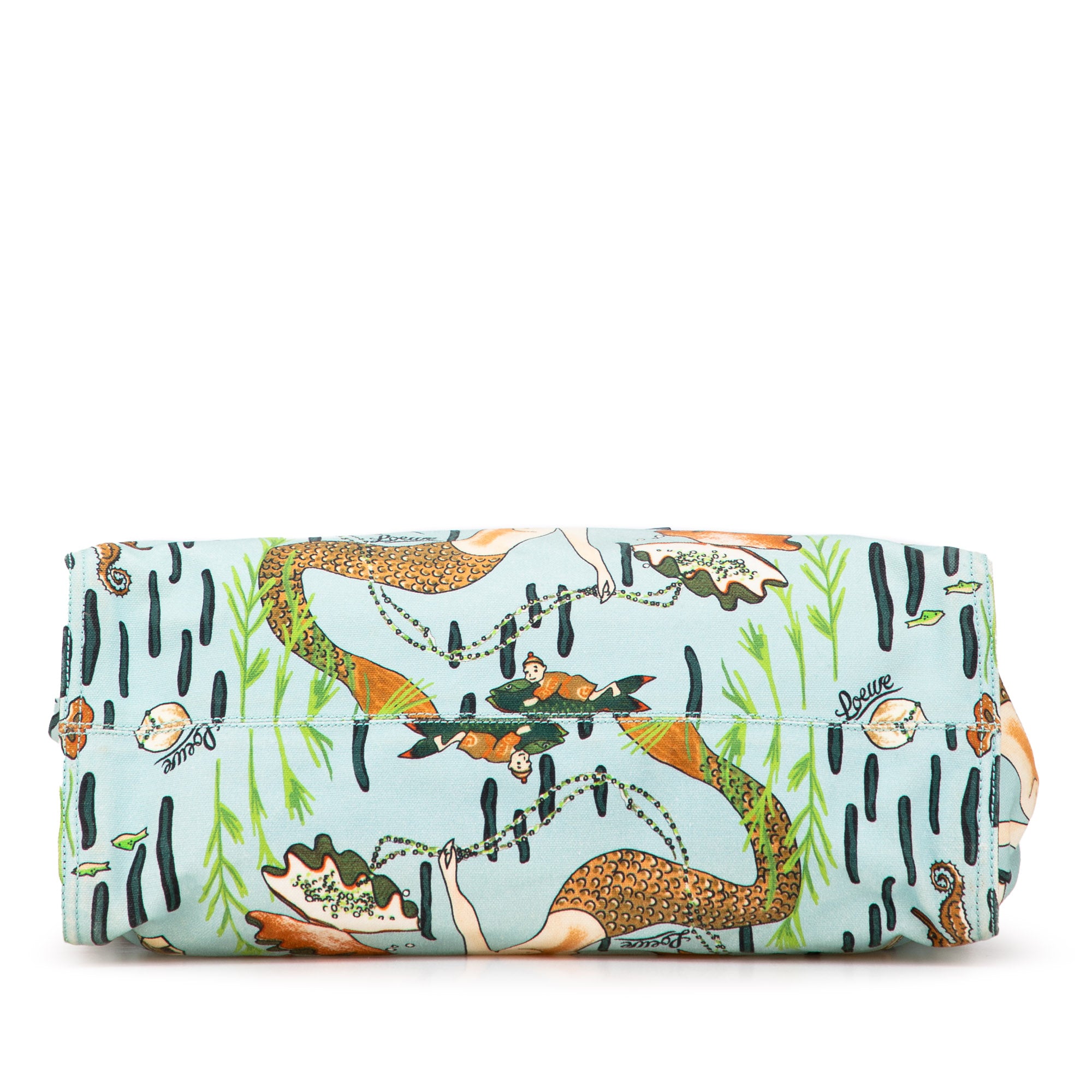 Paulas Ibiza Medium Canvas Mermaid Print Tote