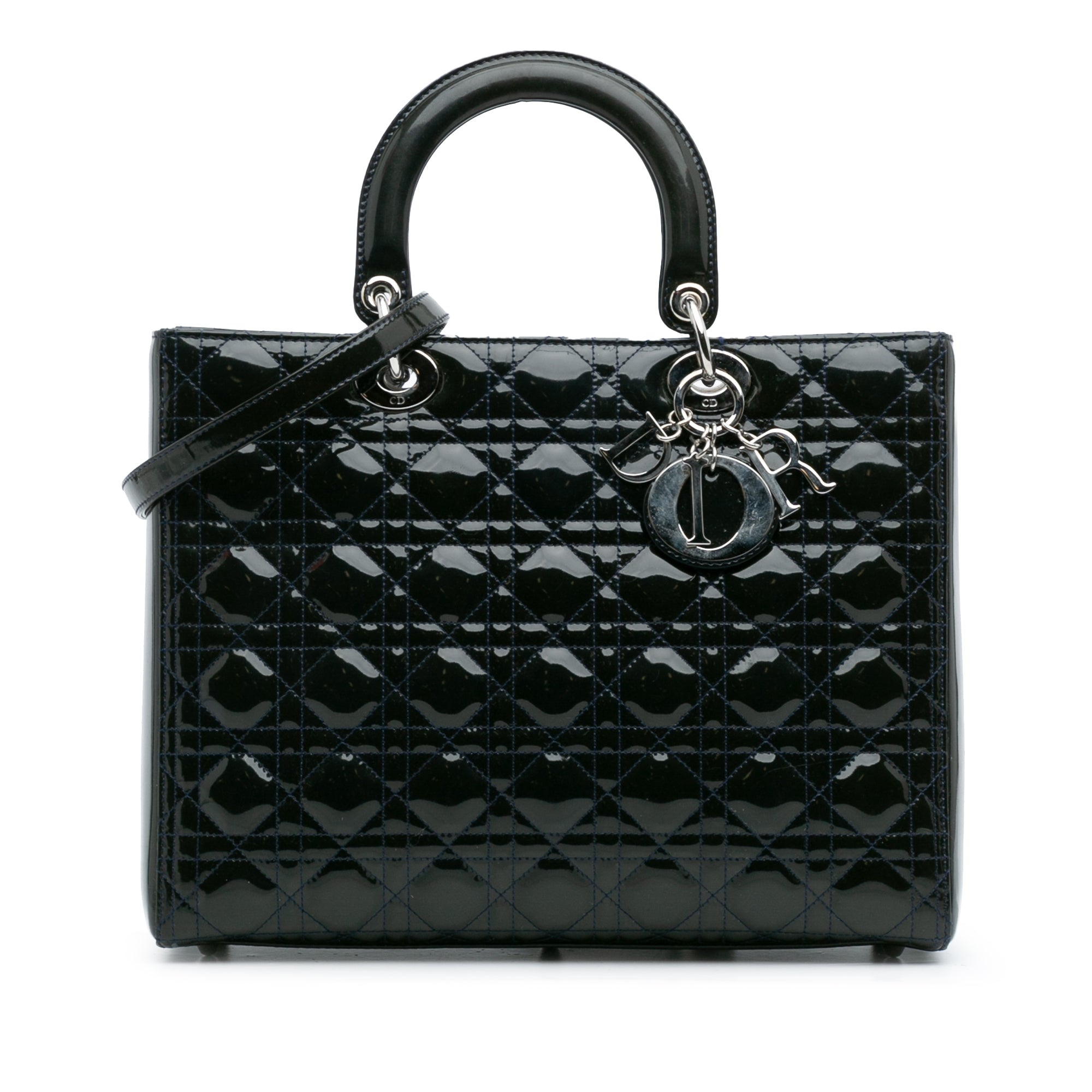 Large Patent Cannage Lady Dior