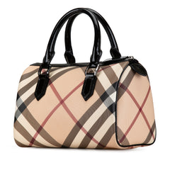 Supernova Check Coated Canvas Boston Bag