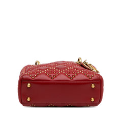 Mini Lambskin Cannage Studded Supple Lady Dior