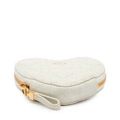 Cannage Caro Heart Pouch with Chain