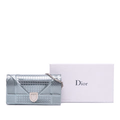 Metallic Patent Microcannage Diorama Wallet on Chain