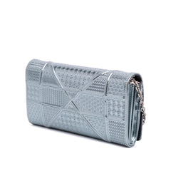 Metallic Patent Microcannage Diorama Wallet on Chain