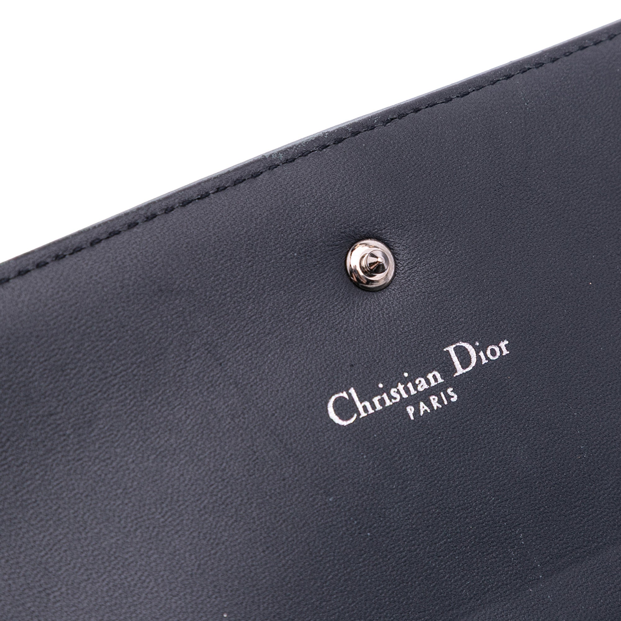 Metallic Patent Microcannage Diorama Wallet on Chain