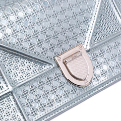 Metallic Patent Microcannage Diorama Wallet on Chain