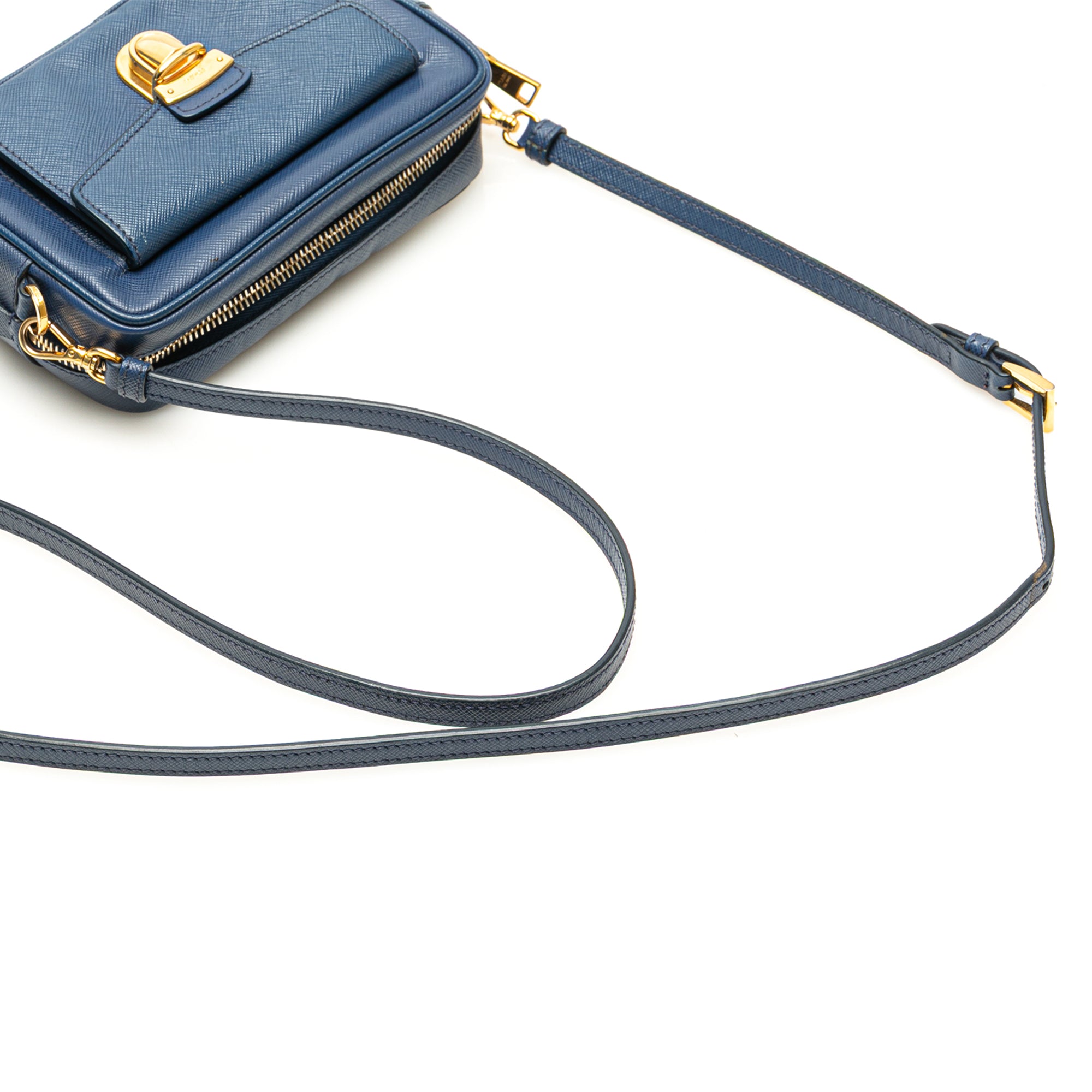 Saffiano Push Lock Pocket Camera Bag