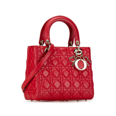 Medium Lambskin Cannage Lady Dior