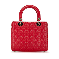 Medium Lambskin Cannage Lady Dior