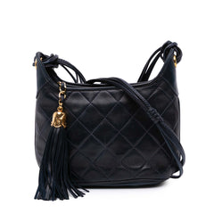 CC Quilted Lambskin Tassel Crossbody