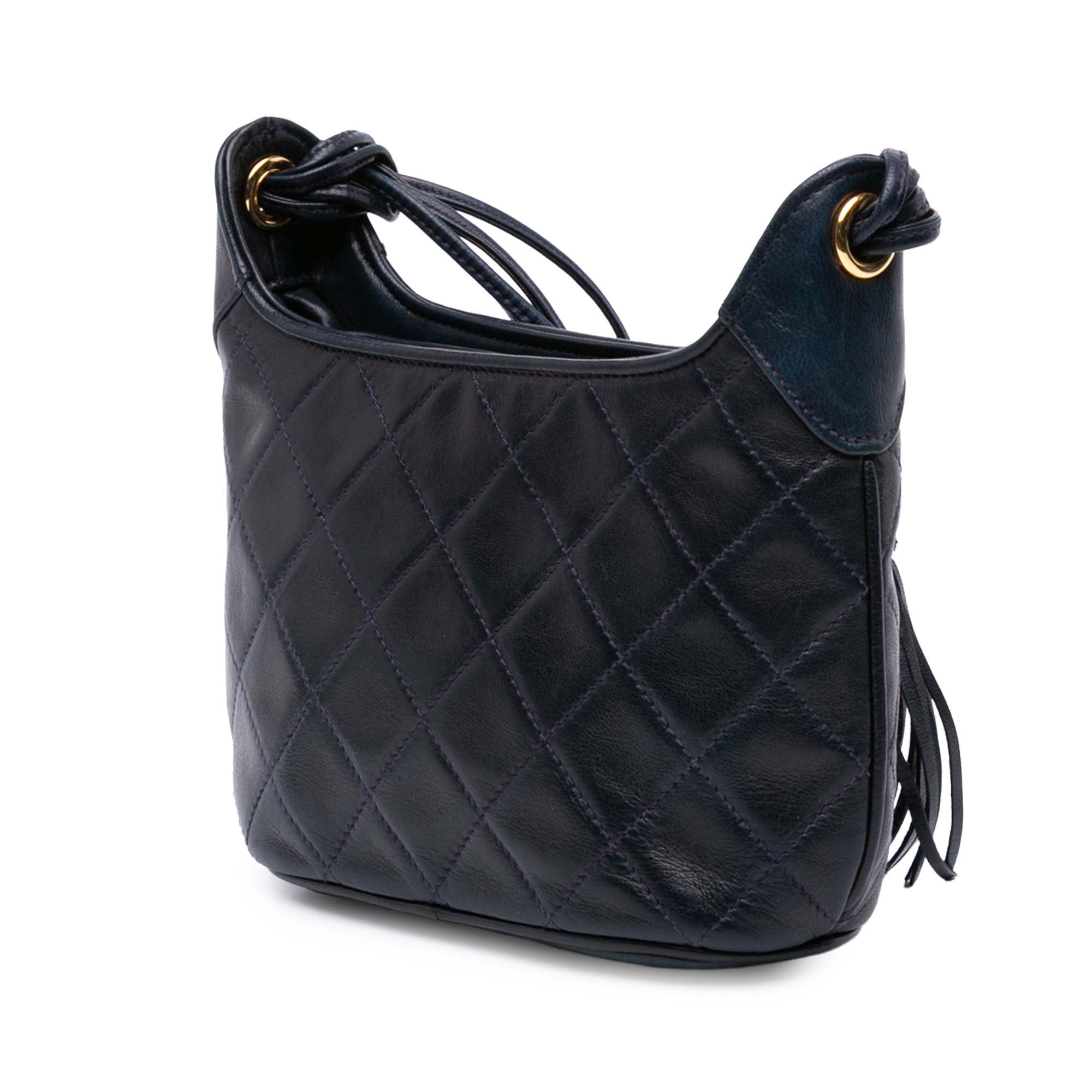 CC Quilted Lambskin Tassel Crossbody