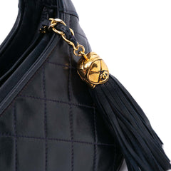 CC Quilted Lambskin Tassel Crossbody