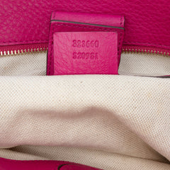 Medium Calfskin Bamboo Shopper Satchel