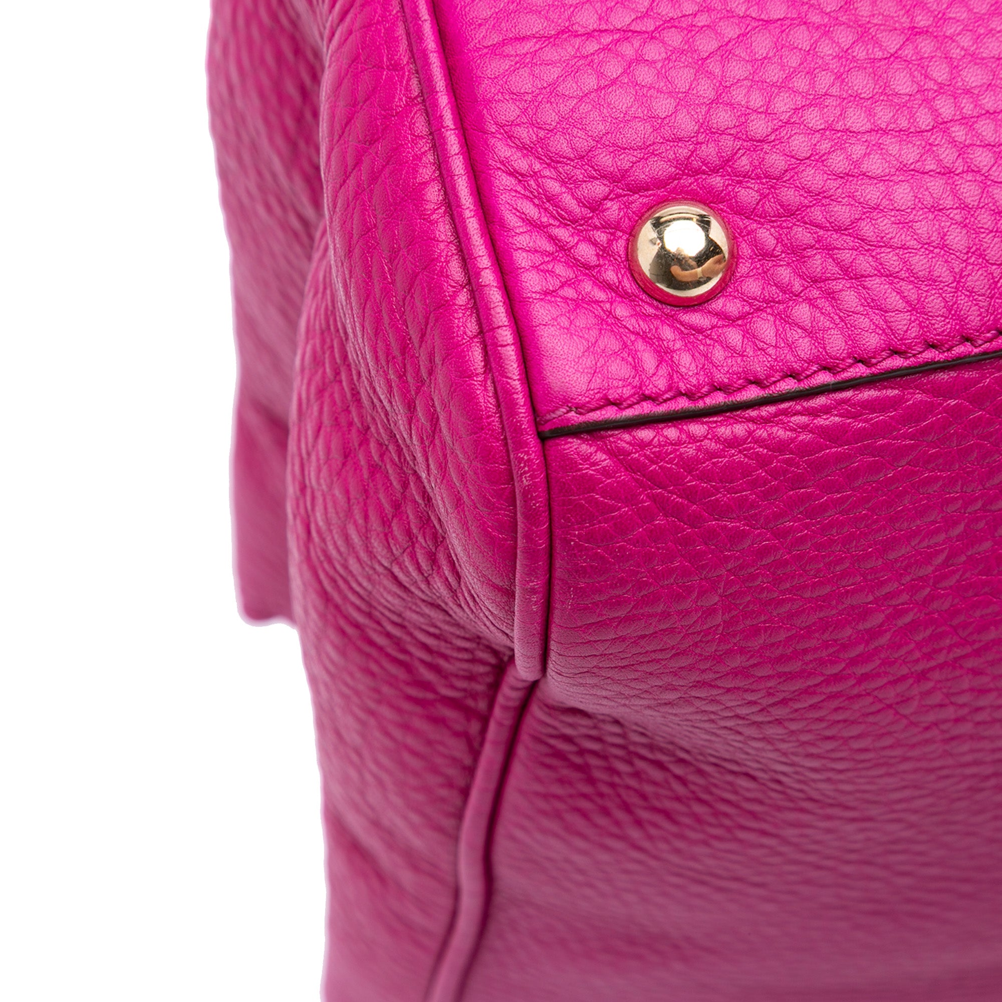 Medium Calfskin Bamboo Shopper Satchel