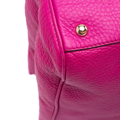 Medium Calfskin Bamboo Shopper Satchel