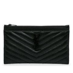 Chevron Monogram Bill Leather Pouch