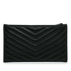 Chevron Monogram Bill Leather Pouch