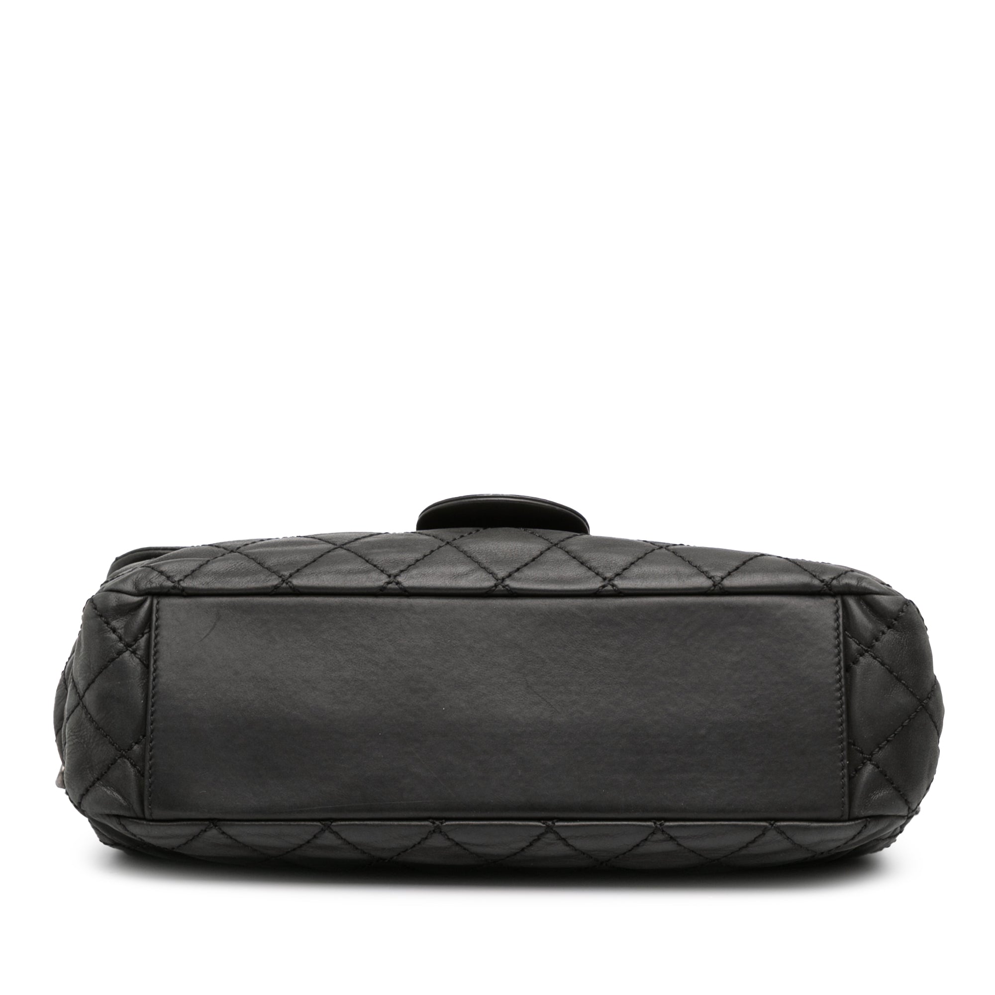 Large Quilted Iridescent Calfskin Coco Daily Flap