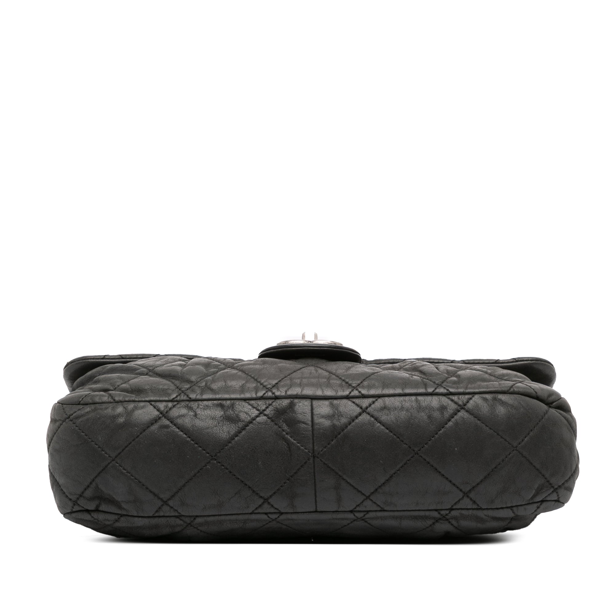Large Iridescent Quilted Calfskin Coco Pleats Flap
