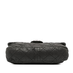 Large Iridescent Quilted Calfskin Coco Pleats Flap