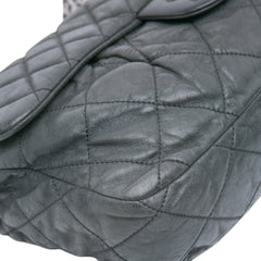 Large Iridescent Quilted Calfskin Coco Pleats Flap