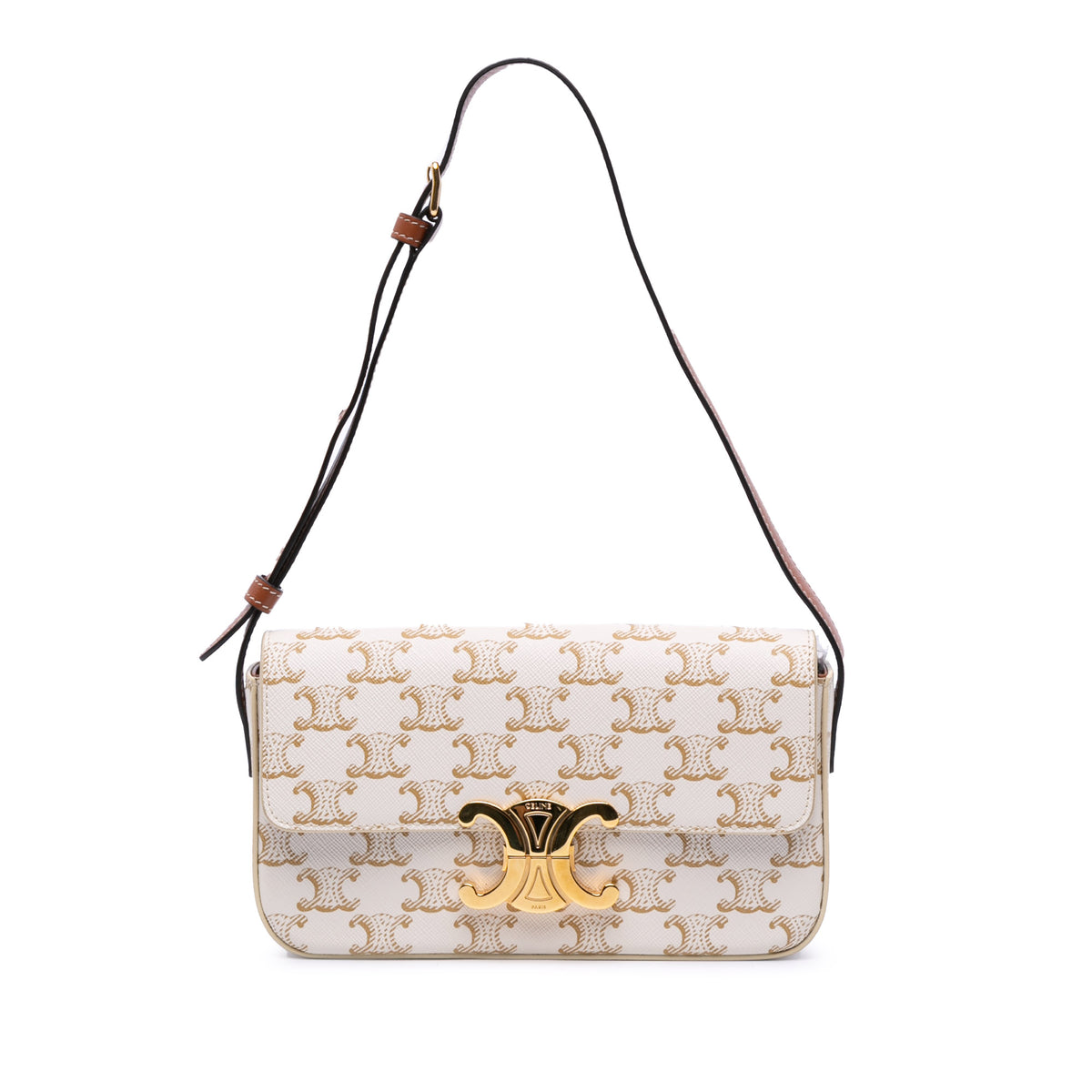 Triomphe Coated Canvas Claude Shoulder Bag