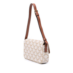Triomphe Coated Canvas Claude Shoulder Bag