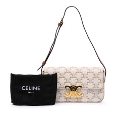 Triomphe Coated Canvas Claude Shoulder Bag