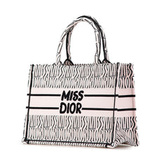 Medium Miss Dior Allover Embroidery Book Tote