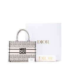 Medium Miss Dior Allover Embroidery Book Tote