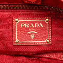 Vitello Daino Trimmed Tessuto Satchel