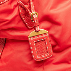 Vitello Daino Trimmed Tessuto Satchel