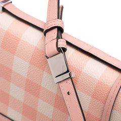 Small Leather Gingham Barcelona Crossbody
