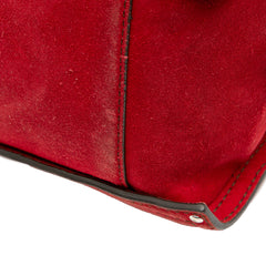 Anagram Suede Shoulder Bag